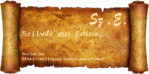 Szilvágyi Edina névjegykártya