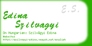 edina szilvagyi business card